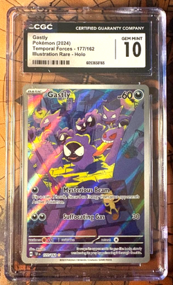 Gastly 177/162 - CGC 10 - Pokemon Temporal Forces Illustration Rare 2024 - Image 1