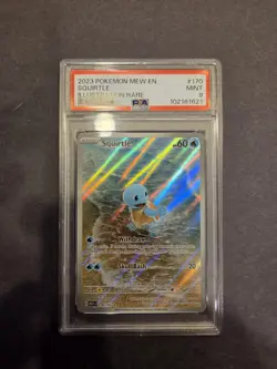 2023 POKEMON MEW EN-151 ILLUSTRATION RARE #170 SQUIRTLE PSA 9 ENGLISH - Image 1