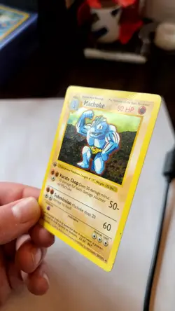 Pokemon TCG: Machoke Base Set Shadowless 1st Edition #34/102 Damaged-HP - Image 2