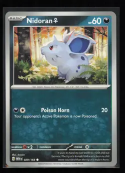Nidoran F 029/165 Pokemon 151 Common Near Mint - Image 1
