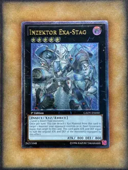Yugioh Inzektor Exa-Stag GAOV-EN050 Ultimate Rare 1st Ed NM - Image 1
