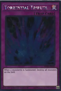 Torrential Tribute - NKRT-EN043 - Platinum Rare - Limited Edition NM Yugioh Nobl - Image 1