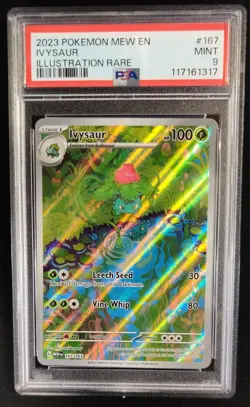 PSA 9 Ivysaur 167/165 Illustration Rare Scarlet Violet 151 Pokemon Graded Card - Image 1