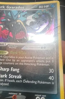 Pokemon Card-Dark Gyarados-Ex Rocket Returns-Holo-36/109-ENG-STAMPED-Very Played - Image 3