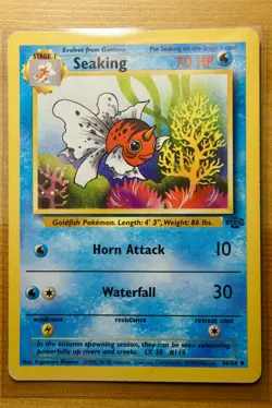 Seaking 46/64 LP Pokemon Card - Vintage 1999 Fossil Set - Image 1