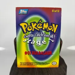 Topps Pokemon Card - Bulbasaur E1 Of 12 - Image 2