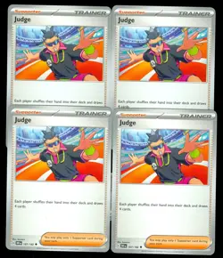 Judge 167/182 x4 Playset 4x Pokemon TCG SV Destined Rivals DRI - 4 Card Set - Image 1