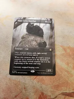 Nine-Lives Familiar Borderless Foundations MTG NM - Image 1