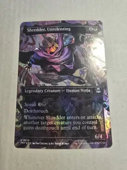 Shredder, Unrelenting (Borderless) #210 (Foil) (NM) TMT Magic MTG - Image 1