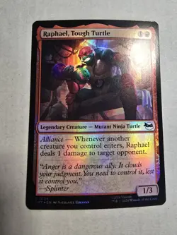 Raphael, Tough Turtle (Foil) 0104 - TMT Teenage Mutant Ninja Turtles - MTG NM/M - Image 1