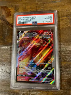 POKEMON 2021 Chilling Reign Full Art BLAZIKEN Vmax #021 PSA 10 Gem Mint RARE - Image 1