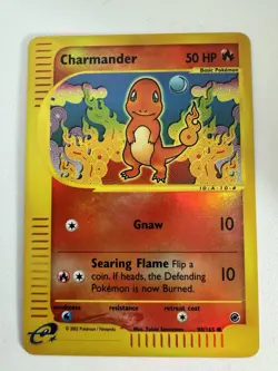 Pokemon Charmander Reverse Holo Expedition Base Set 50 HP Basic 098/165 English - Image 1
