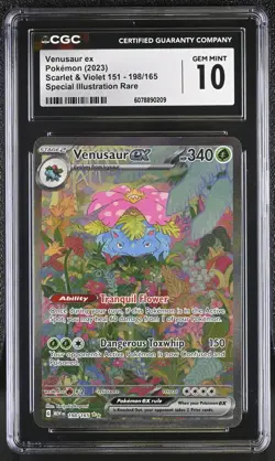 Pokemon TCG GRADED 2023 Venusaur ex 198/165 Scarlet & Violet 151 SIR GM 10 ENG - Image 1