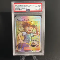 Pokemon Shining Legends Pokemon Breeder FA 73/73 PSA 10 - Image 1
