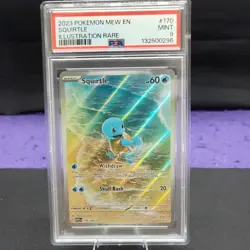 Pokemon Squirtle Illustration Rare Holo PSA 9 Sv: Scarlet & Violet 151 #170 - Image 1