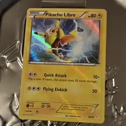 The Pokemon Company Pikachu Libre Holo 30/30 XY Trainer Kit Basic 80 HP Card - Image 1