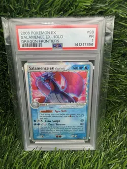 2006 POKEMON EX DRAGON FRONTIERS #98 SALAMENCE EX-HOLO PSA 1 - Image 1