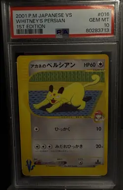 Pokemon 2001 Japanese VS Whitney’s Persian 1st Edition 016/141 PSA 10 - Image 2