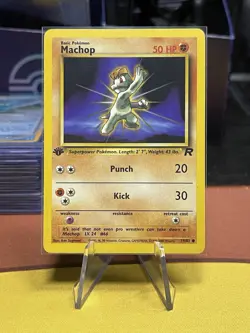 Pokemon Machop 59/82 Team Rocket 1st Edition Regular Common 2000 WOTC NM - Image 1