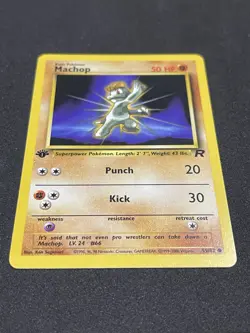 Pokemon Machop 59/82 Team Rocket 1st Edition Regular Common 2000 WOTC NM - Image 3