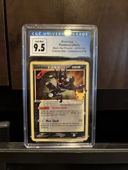 Pokemon Greninja Star SWSH144 Celebrations Black Star Promo CGC 9.5 Blue Cert - Image 1