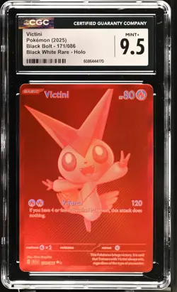 Pokemon TCG GRADED 2025 Victini 171/086 Black Bolt R M+ 9.5 CGC ENG - Image 1