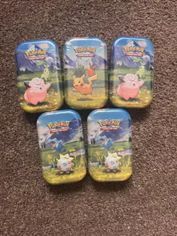 5 x Pokemon Ascended Heroes Mini Tins NEW FACTORY SEALED - Image 1