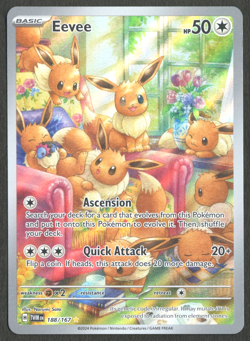 Pokemon TCG: Eevee 188/167 Twilight Masquerade Illustration Rare - Image 1