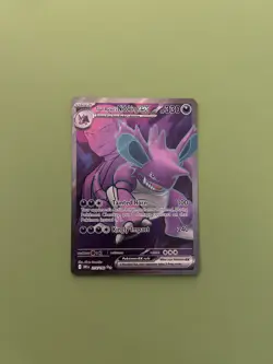 Pokemon TCG Team Rocket's Nidoking EX Ultra Rare Holo Stage 2 216/182 Sv10 - Image 1