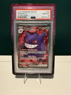 2024 POKEMON TEF EN-TEMPORAL FORCES ULTRA RARE #193 GENGAR EX PSA 10 - Image 1