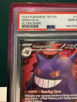 2024 POKEMON TEF EN-TEMPORAL FORCES ULTRA RARE #193 GENGAR EX PSA 10 - Image 3