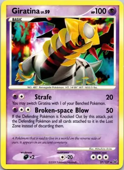 Giratina (27) 27/127 Platinum LP Non-Holo Pokemon TCG - Image 1