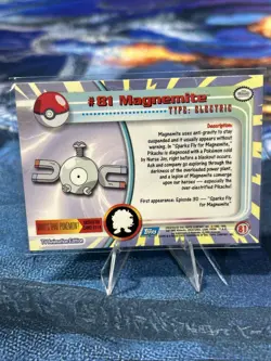 Topps 2000 Pokemon TV Animation Edition Series 2 Magnemite #81 Non holo Blue L - Image 3