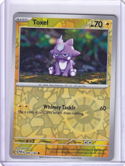 Pokemon TCG Toxel Reverse Holo #69 Paradox Rift 2023 - Image 1