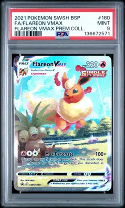 Flareon VMAX SWSH180 Pokemon Black Star Promo #180 MINT PSA 9 - Image 1