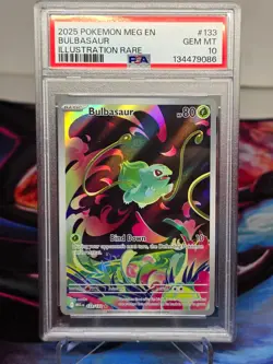 🌈 PSA 10 GEM MINT Bulbasaur Illustration Rare #133 Pokemon 2025 🌈 - Image 1