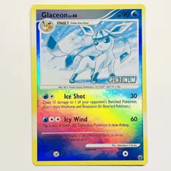 Glaceon 20/100 Majestic Dawn Platinum Reverse Holo Stamp 2008 Pokemon Near Mint+ - Image 1