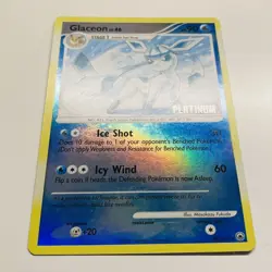 Glaceon 20/100 Majestic Dawn Platinum Reverse Holo Stamp 2008 Pokemon Near Mint+ - Image 2