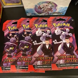 Pokemon TCG SV10: Destined Rivals Sleeved Booster Pack Bundle (Set of 4) - Image 1