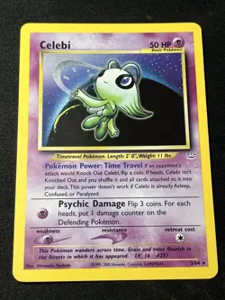 Pokemon Celebi 3/64 Neo Revelation Holo Rare Ungraded Childhood Collection Card - Image 1