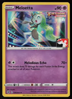 Pokemon Meloetta 124/264 Prize Pack Series Cards Holo Pack Fresh - NM - Image 1