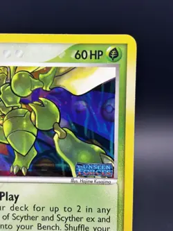 2005 Scyther Reverse Holo 46/115 EX Unseen Forces 2005 Pokemon Card Stamped Rare - Image 4