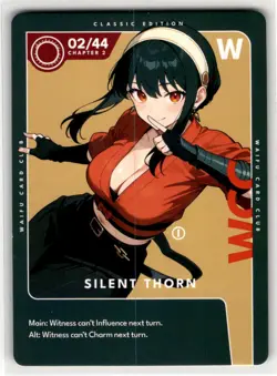 Otaku Box Limited Edition Club Collectible Card 02/44 Silent Thorn - Image 2