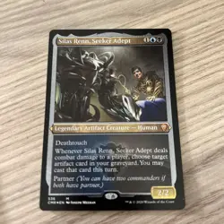 MTG Magic The Gathering FOIL Etched Silas Renn, Seeker Adept - Image 1