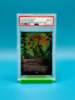 PSA 8 - 2025 MAGIC THE GATHERING EOS 0170 RAGING RAVINE GALAXY FOIL - Image 1