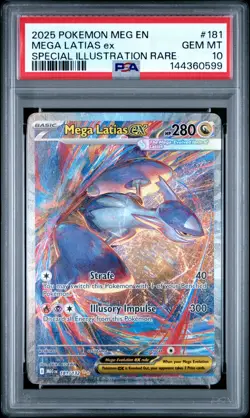 2025 Pokemon Mega Evolution Mega Latias ex Special Illustration PSA 10 #181/132 - Image 1
