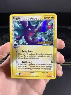 Pokemon TCG Card Gligar Ex Dragon Frontiers 16/101 2006 Reverse Stamped Holo MP - Image 2
