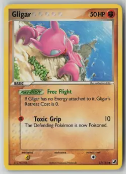 Gligar 57/115 Pokemon TCG Unseen Forces Common Moderately Played Card (MP) 1 - Image 1