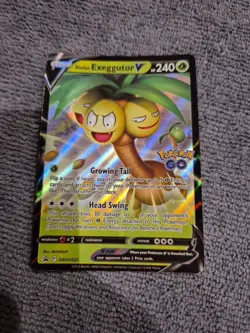 Pokemon Go Card Alolan Exeggutor V Swsh225 Black Star Promo - Image 1