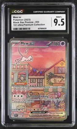 Pokemon TCG GRADED 2023 Mew ex 53 Scarlet & Violet 151 BSP M+ 9.5 CGC ENG - Image 1